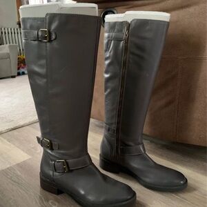 Enzo Angiolini Dark Gray Over the Knee Boots sz 9